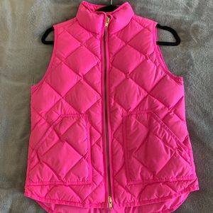 Pink JCREW Quilted Vest